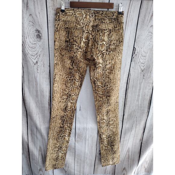Tory Burch Snakeskin Python Print Super Skinny Jeans Women Size 26 35" TALL LONG - Picture 8 of 15